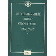 NOTTINGHAMSHIRE COUNTY CRICKET CLUB HANDBOOK 1963
