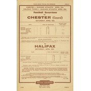 CHESTER CITY V OLDHAM ATHLETIC 1950 (RAILWAY HANDBILL)