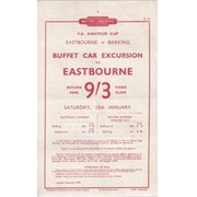EASTBOURNE V BARKING 1950 (RAILWAY HANDBILL)