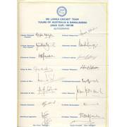 SRI LANKA (TOUR OF AUSTRALIA & BANGLADESH) 1987-88