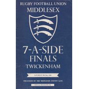 MIDDLESEX SEVENS 1981 SIGNED RUGBY PROGRAMME
