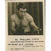 AL PHILLIPS (ENGLAND) BOXING PHOTOGRAPH