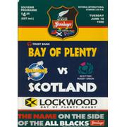 BAY OF PLENTY V SCOTLAND 1996 RUGBY PROGRAMME