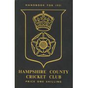 HAMPSHIRE COUNTY CRICKET CLUB ILLUSTRATED HANDBOOK 1951
