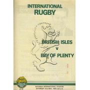 BAY OF PLENTY V BRITISH ISLES 1983 RUGBY PROGRAMME