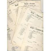 BATH CRICKET CLUB SCORECARDS 1961