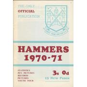 HAMMERS 1970-71 OFFICIAL BROCHURE