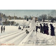TOBOGGAN SLIDE - MONTREAL (CANADA) postcard