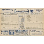 YORKSHIRE V NORTHAMPTONSHIRE 1953 CRICKET SCORECARD