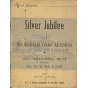 HYDERABAD V WEST INDIES 1959 CRICKET PROGRAMME