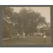 TENNIS MATCH 1880S - DAYTON, OHIO - TENNIS PHOTOGRAPH
