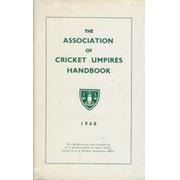 THE ASSOCIATION OF CRICKET UMPIRES HANDBOOK 1968