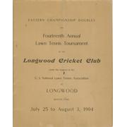 FOURTEENTH ANNUAL LAWN TENNIS TOURNAMENT (LONGWOOD CRICKET CLUB) 1904 DRAWSHEET/PROGRAMME- WON BY WILLIAM LARNED