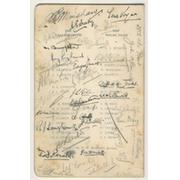 ENGLAND V WALES 1935 SIGNED DINNER MENU