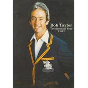 BOB TAYLOR (DERBYSHIRE) 1981 SIGNED CRICKET BENEFIT BROCHURE