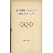 THE BRITISH OLYMPIC ASSOCIATION ANNUAL DINNER 1955 - GUEST LIST ETC