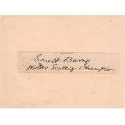 ERNEST BARRY (WORLD SCULLING CHAMPION) AUTOGRAPH
