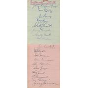 AUSTRALIA & SOUTH AFRICA 1957-58 CRICKET AUTOGRAPHS