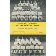 TORQUAY UNITED V TOTTENHAM HOTSPUR 1964-65 (FA CUP) FOOTBALL PROGRAMME