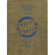 AMERICA V GREAT BRITAIN 1936 AMATEUR BOXING PROGRAMME