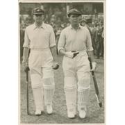 BILL WOODFULL & BILL PONSFORD (AUSTRALIA) 1934 CRICKET PHOTOGRAPH