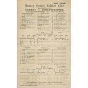 SURREY V SOMERSET 1911 CRICKET SCORECARD