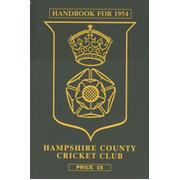HAMPSHIRE COUNTY CRICKET CLUB ILLUSTRATED HANDBOOK 1954