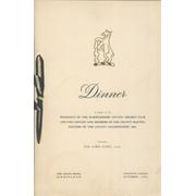 WARWICKSHIRE COUNTY CRICKET CLUB 1951 DINNER  MENU - AFTER WINNING COUNTY CHAMPIONSHIP
