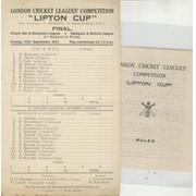 LONDON CRICKET LEAGUES