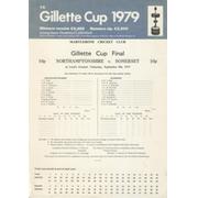 NORTHAMPTONSHIRE V SOMERSET 1979 GILLETTE CUP FINAL CRICKET SCORECARD