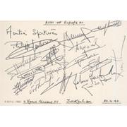 REST OF EUROPE XV (V HOME NATIONS) 1990 RUGBY AUTOGRAPHS