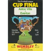 ASTON VILLA V EVERTON 1977 (LEAGUE CUP FINAL) FOOTBALL PROGRAMME