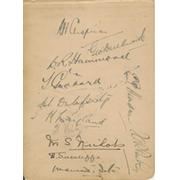 ENGLAND 1930 CRICKET AUTOGRAPHS