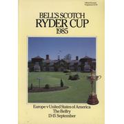 RYDER CUP 1985 (THE BELFRY) OFFICIAL GOLF PROGRAMME