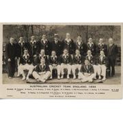 AUSTRALIA 1934 CRICKET POSTCARD