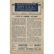 MANCHESTER CITY V LIVERPOOL 1944-45 FOOTBALL PROGRAMME