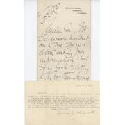 JACOB WAKEFIELD & GORDON WORDSWORTH (GRANDSON OF POET) - NORTHERN NOMADS CRICKET CLUB 1932 CRICKET LETTERS