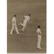 ENGLAND V AUSTRALIA 1934 (TRENT BRIDGE) CRICKET PHOTOGRAPH - GRIMMETT BOWLING