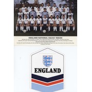 ENGLAND 1988-89 FOOTBALL PHOTOGRAPH & STICKER