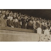 ARSENAL FOOTBALL CLUB 1930 (FA CUP WINNERS) PHOTOGRAPH - BEING PRESENTED WITH THE TROPHY