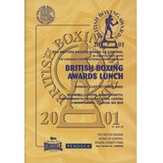 BRITISH BOXING AWARDS 2001 SIGNED PROGRAMME