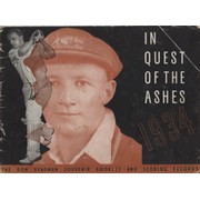 IN QUEST OF THE ASHES 1934 - THE DON BRADMAN SOUVENIR BOOKLET AND SCORING RECORDS