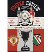 MANCHESTER UNITED V LEGIA WARSAW 1991 (EUROPEAN CUP WINNERS CUP SEMI FINAL) FOOTBALL PROGRAMME