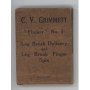 C.V. GRIMMETT FLICKER BOOK NO.1 - LEG BREAK DELIVERY AND LEG BREAK FINGER SPIN
