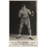 BEN VALENTINE (FIJI) BOXING POSTCARD