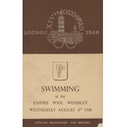 LONDON OLYMPICS 1948 SWIMMING PROGRAMME