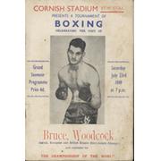 BRUCE WOODCOCK V GLEN HARRIS 1949 (ST AUSTELL) BOXING PROGRAMME