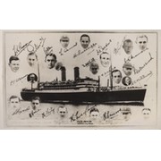 ENGLAND TO AUSTRALIA 1932-33 (BODYLINE SERIES) CRICKET POSTCARD