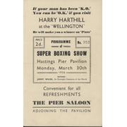CON FLYNN V NICK LUCAS 1936 (HASTINGS) BOXING PROGRAMME