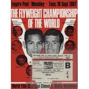 CHARTCHAI CHIONOI V WALTER MCGOWAN (WORLD FLYWEIGHT CHAMPIONSHIP) 1967 BOXING PROGRAMME